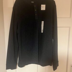 Goodfellow & Co Charcoal Long Sleeve Henley